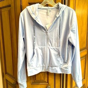 DB studio Zip Up Powder Blue Sweatshirt